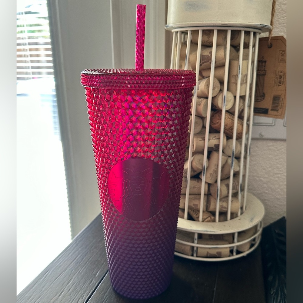 Starbucks Disney World Orlando Magenta and Purple ombré Studded